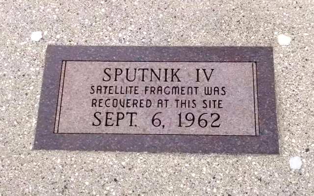 Sputnik 4 Monument at the side of 8th Street. Wikimedia Commons.