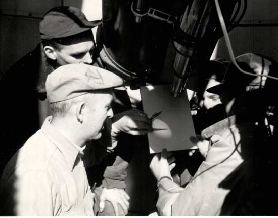 November 14, 1953 - Projected image of sun. Ed Halbach