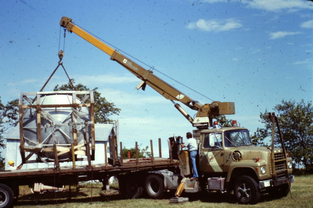 Wisconsin Electric delivers donated 10 foot dish