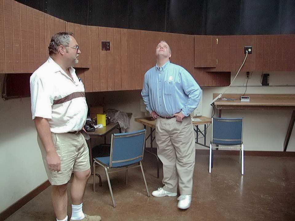 Gerry Samolyk & John Pfannerstill by the Z-Scope.