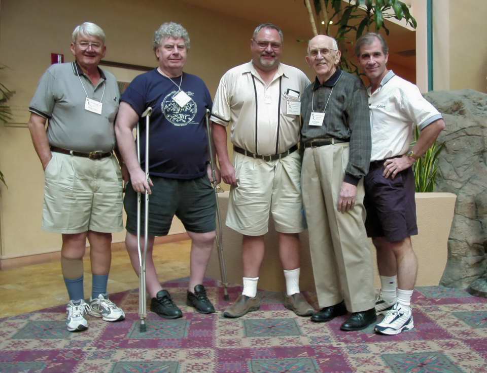 MAS Members in Tucson, AZ. At the AAVSO Spring Meeting, 2003
Rudy Poklar, Bob Manske, Gerry Samolyk, Ed Halbach, and Gene Hanson.
