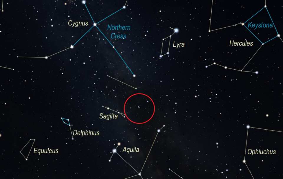 The Coathanger finder chart - Stellarium