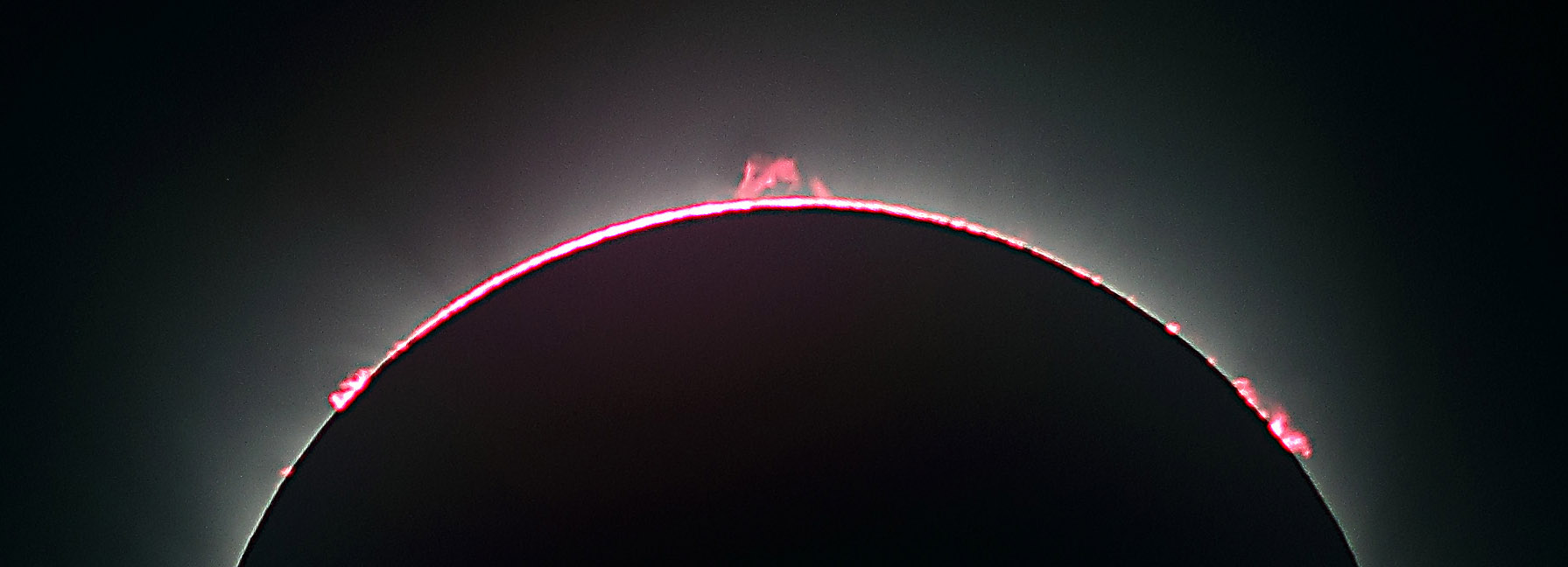 Solar Prominences during the 2017 Total Solar Eclipse by John Asztalos. MAS image. Solar Prominences during the 2017 Total Solar Eclipse by John Asztalos. MAS image.