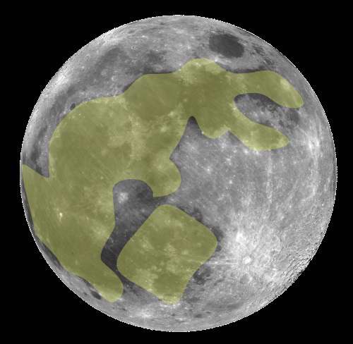 No machine-readable author provided. Zeimusu assumed (based on copyright claims)., CC BY-SA 3.0
http://creativecommons.org/licenses/by-sa/3.0/, via Wikimedia Commons Rabbit on the Moon