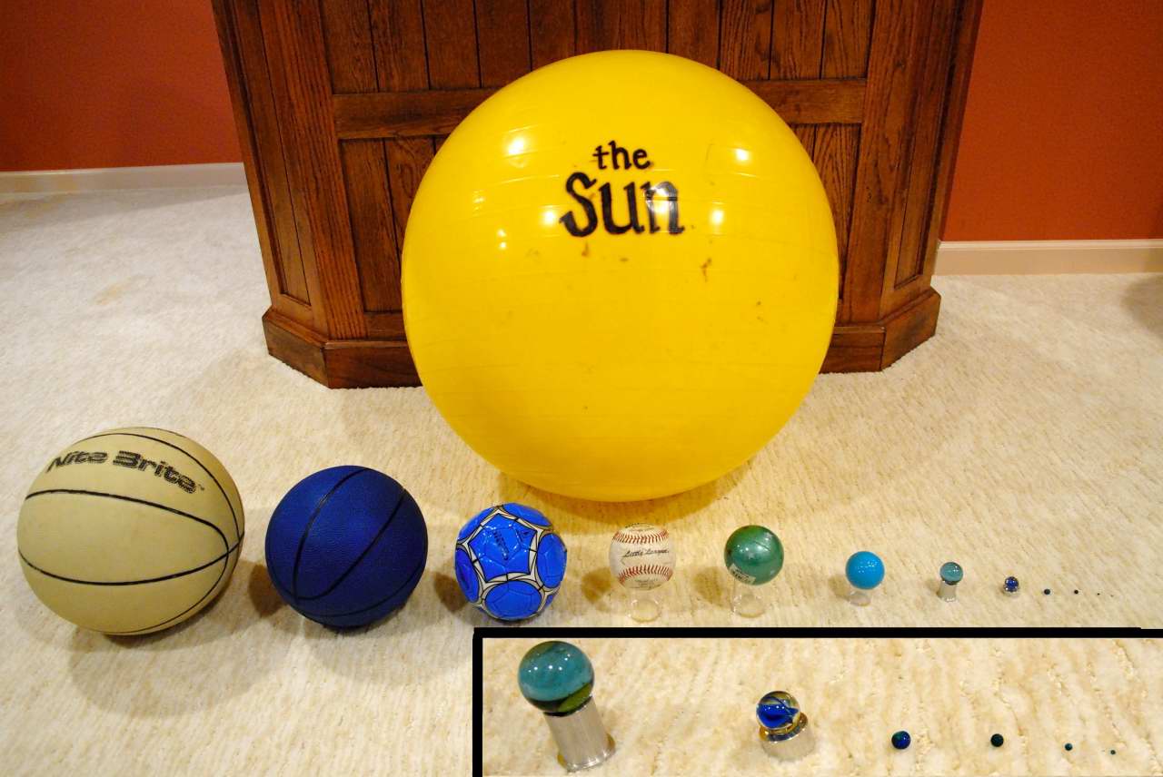 24 inch exercise ball Sun and possible planets. MAS image. 24 inch exercise ball Sun and possible planets. MAS image.