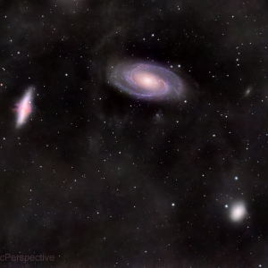 Bode's & Cigar Galaxies - M81, M82, NGC 3077, IFN