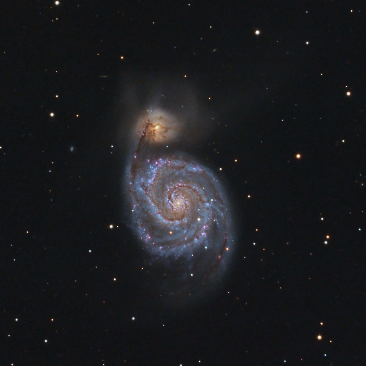 M51 
		- The Whirlpool Galaxy