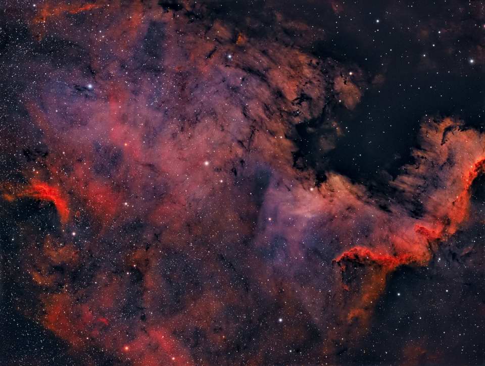 North 
		American Nebula with the "Great Red Wall"