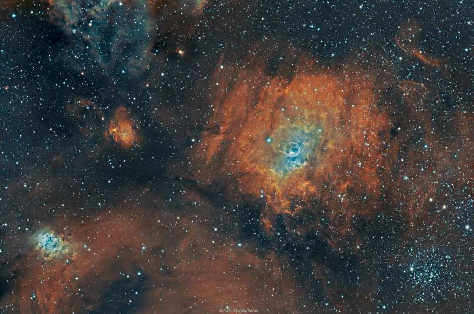 NGC 7635 - Bubble Nebula - M52 by Girish Muralidharan 