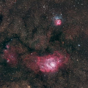 M 8 M 20 NGC 6559 Wide Field by Tom Schmidtkunz 