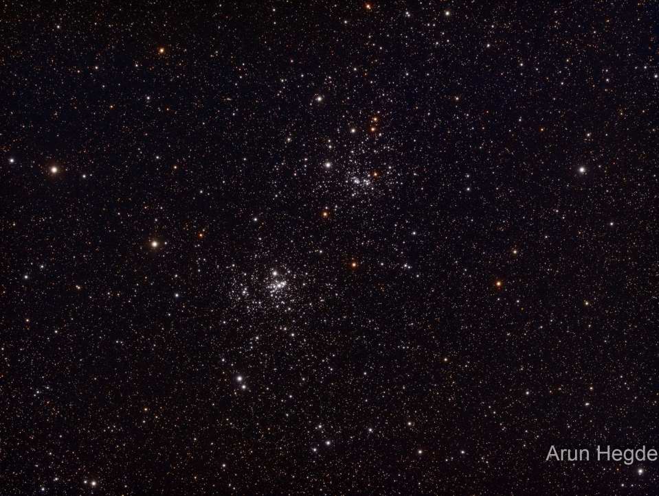 NGC 869 and 884 - The Double Cluster by Arun Hegde 