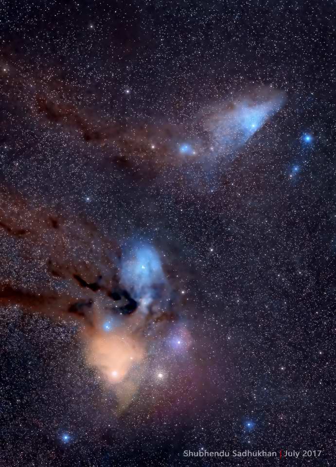 Rho Ophiuchi Cloud Complex and Blue Horse Head Nebula