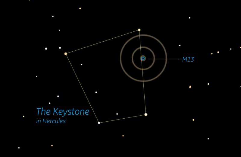 M13 finder with a Telrad