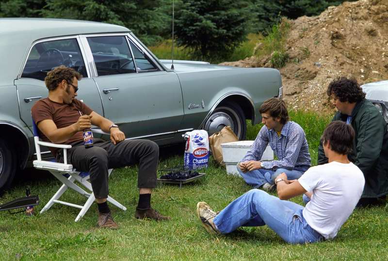 Lunch break - Gerry Samolyk, Jim Fanson, Gene Hanson, and Chris Hesseltine