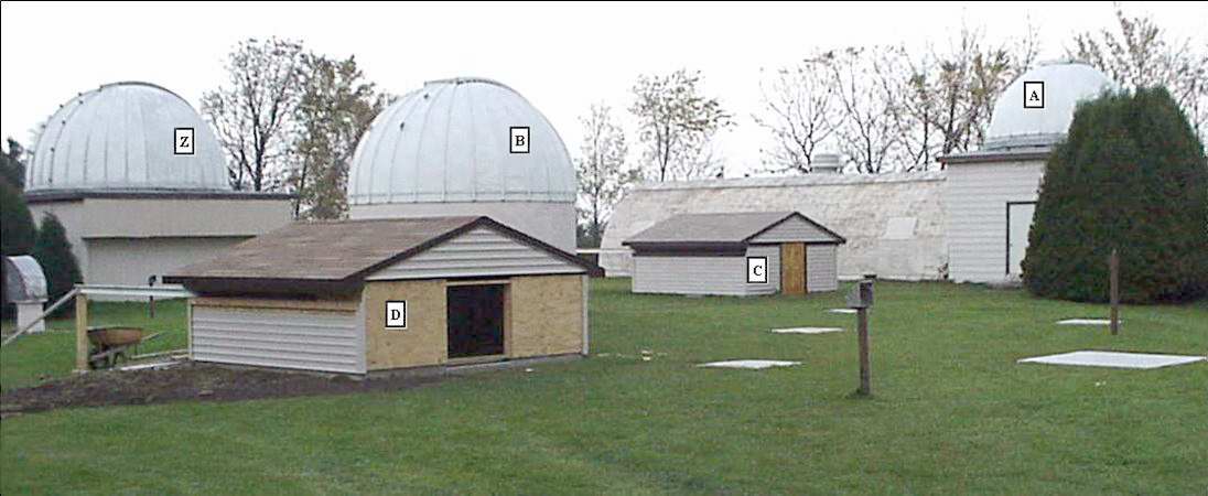 Observatory Grounds - In Dec 2000 with the nearly completed D Shed.