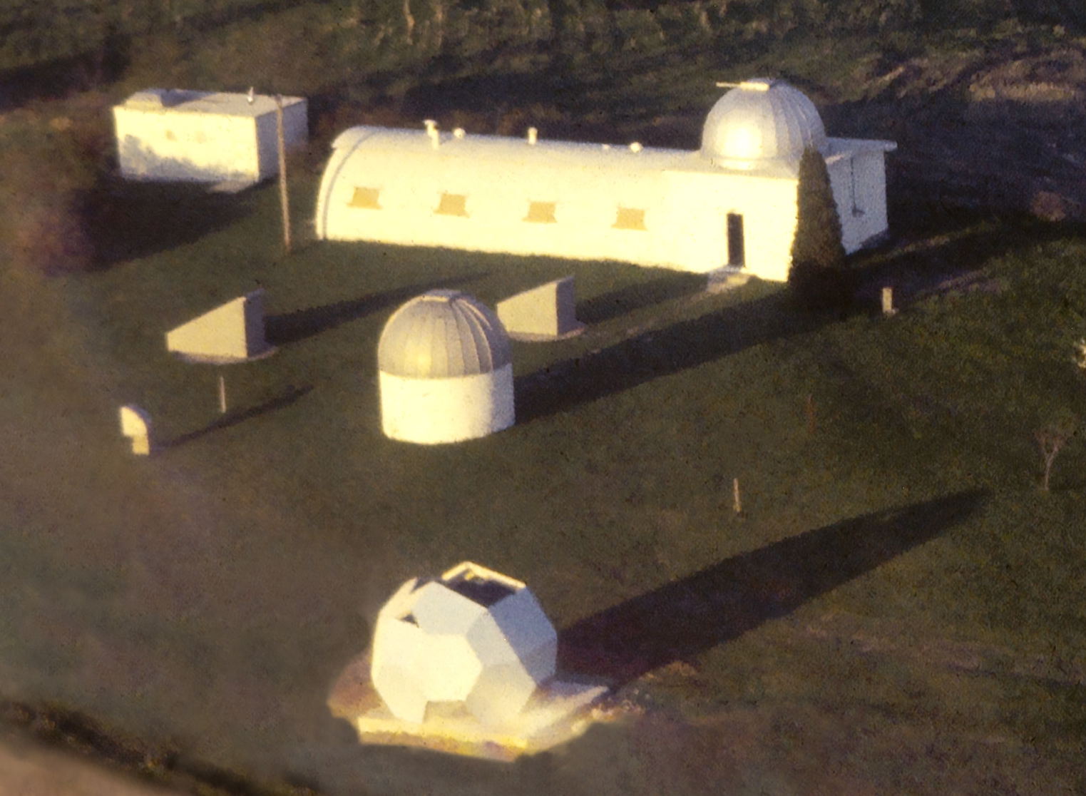 1968 Aerial. At the bottom is the observatory for the Thurner 20" reflector that was never finished.