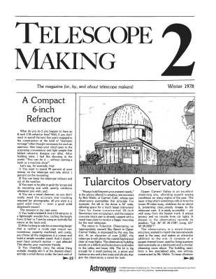 Telescope Making Magazine - 2nd Edition