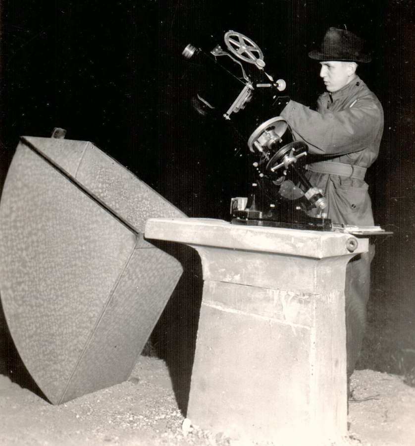 Bill Albrecht at the patrol camera in 1946