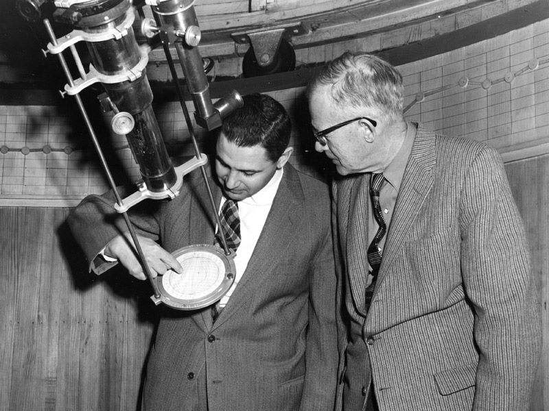 Buckstaff's Solar Scope - Buckstaff at right