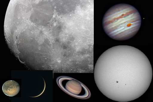 The Sun, Moon, and Planets - MAS images