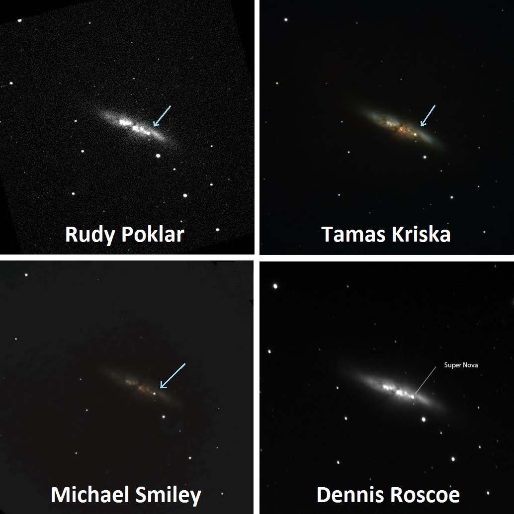 4 Views of the Supernova in M82