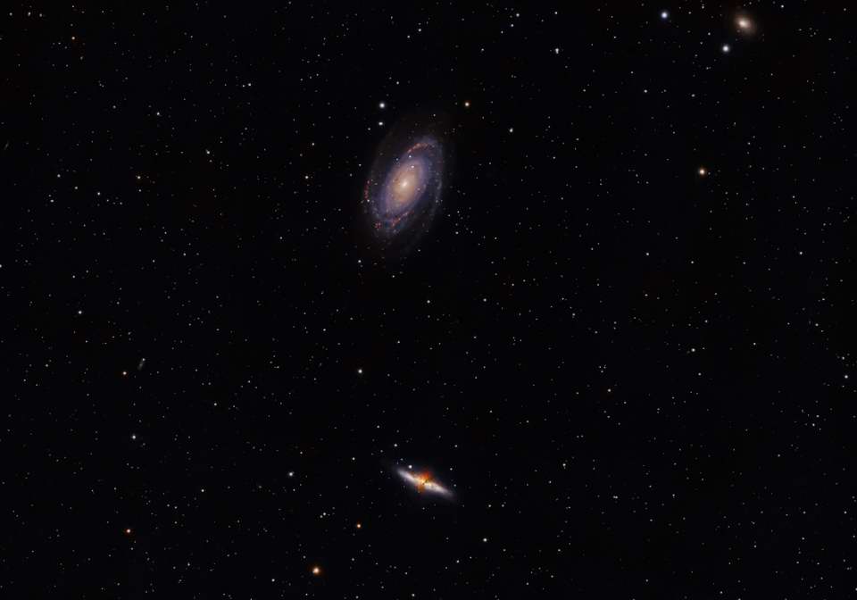 M81 and M82 - Bode's Galaxy & The Cigar Galaxy by Chad Andrist 