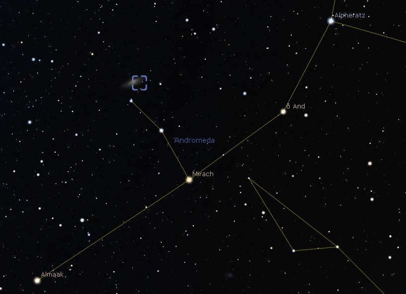 M32 Location - Image From Stellarium