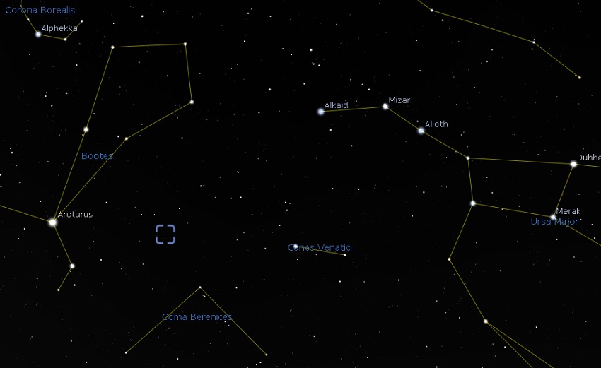 M3 Location - Image From Stellarium