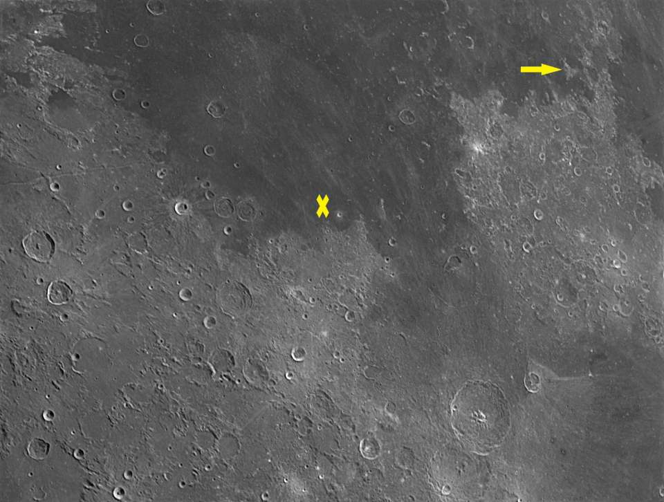 Moon - Apollo 11 Site & Mt. Marilyn by Mike Hendren 