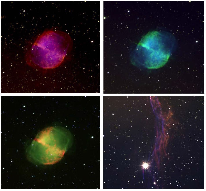 Early Narrow Band Test Results - M27 & Veil Nebula