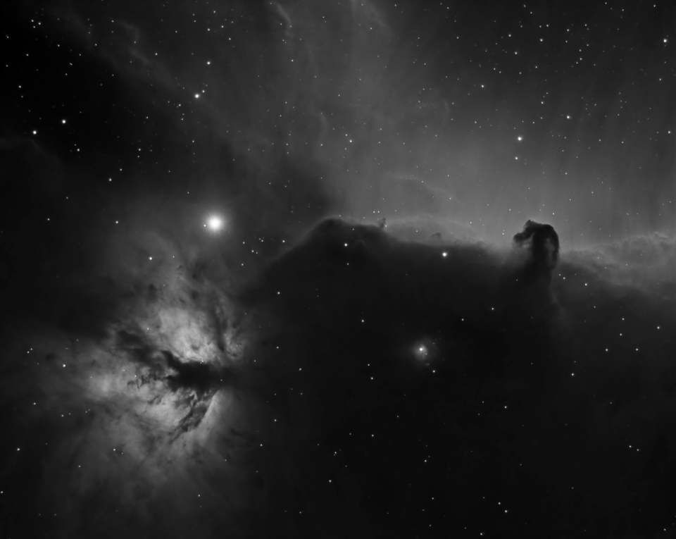 Horsehead and Flame Nebulas by Jeff Kraehnke 