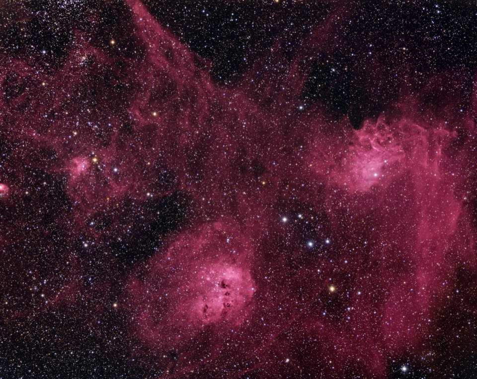 IC 410 - Tadpole, IC 405 - Flaming Star, and IC 417 - Spider 