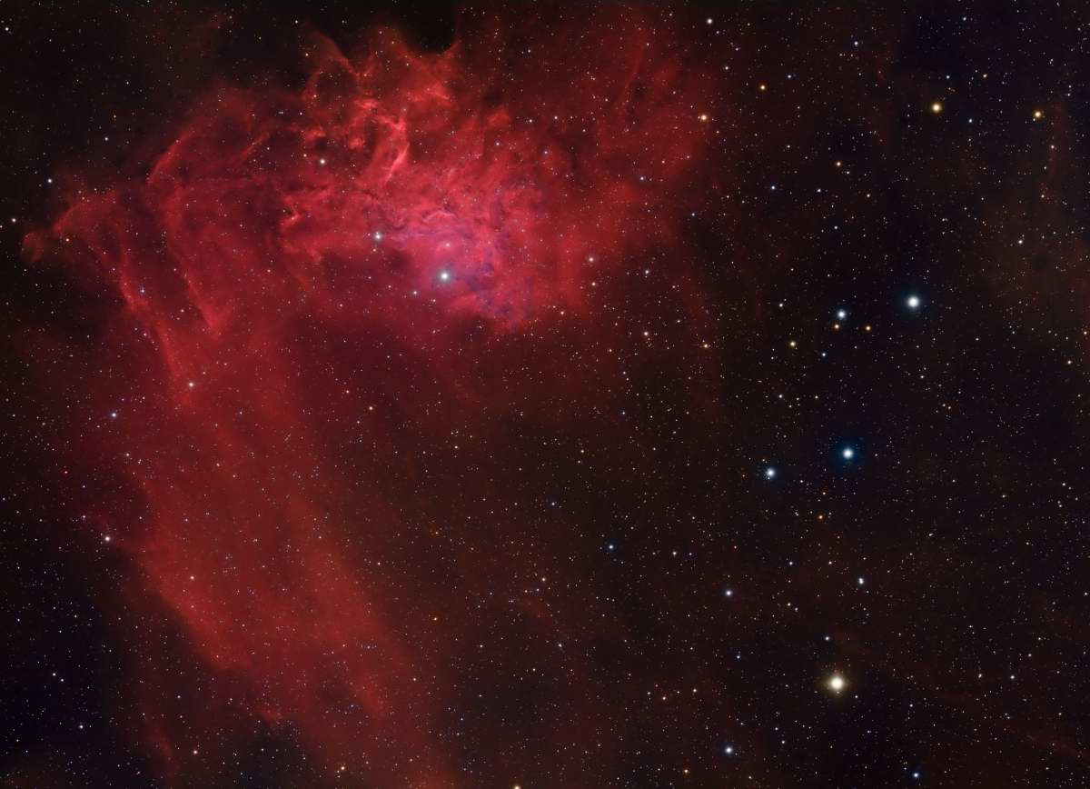 Flaming Star Nebula by Arun Hegde 
