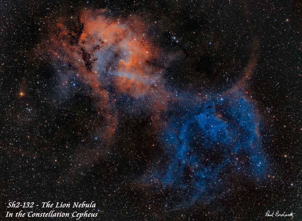 Sharpless2-132 - The Lion Nebula by Paul Borchardt 