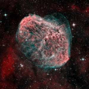 The Crescent Nebula in Bicolor by Arun Hegde 
