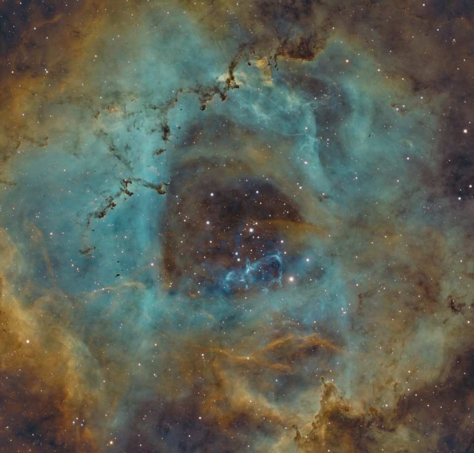 Rosette Nebula in SHO by Chad Andrist 