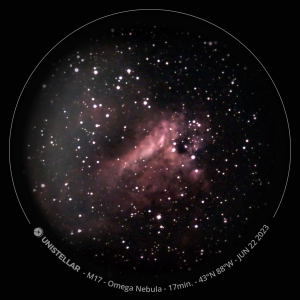 An early look at the Omega Nebula from Bortle 8 by Matthew Ryno 