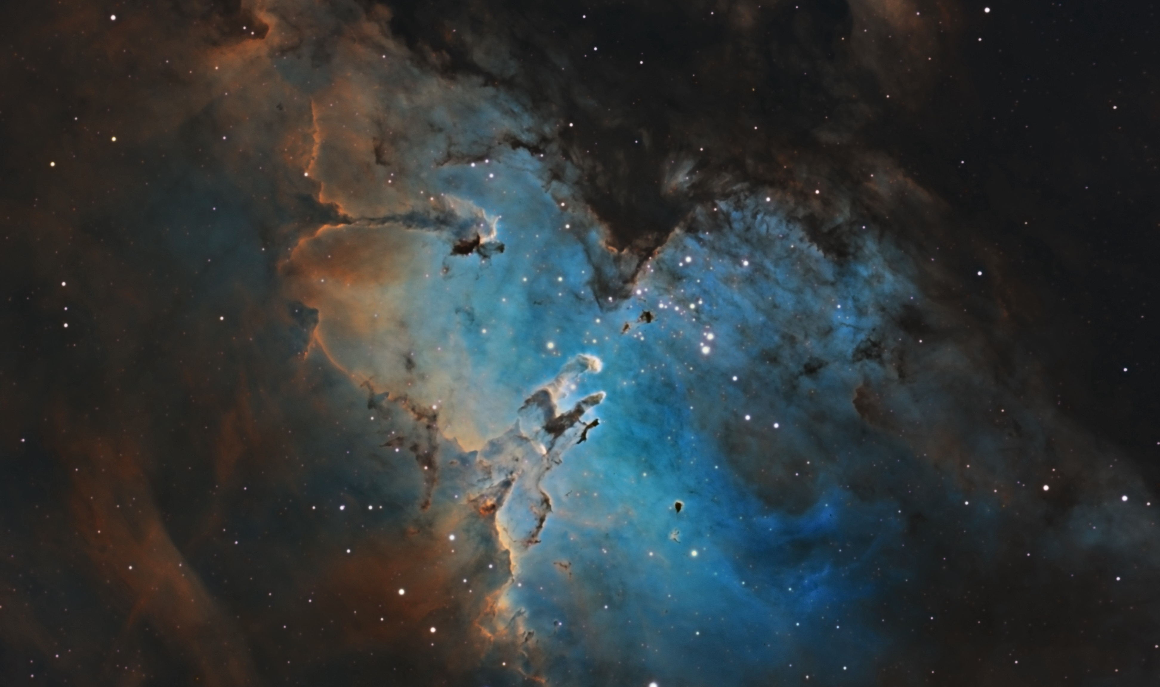 Eagle Nebula in SHO (The Pillars of Creation)