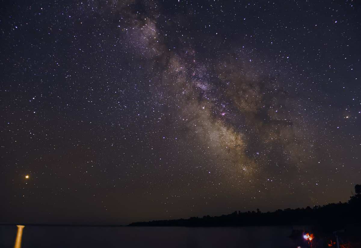 Milky Way with Mars Over Door County  by Chad Andrist 